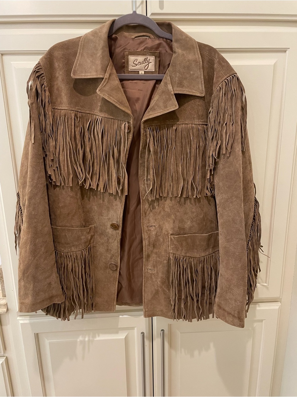 Scully Brown Suede Fringe Western Jacket